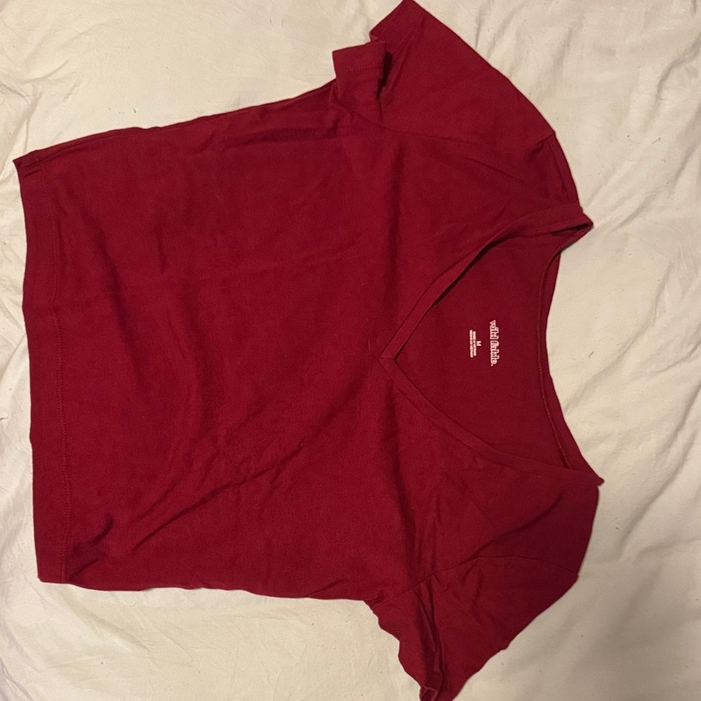 Wild Fable Deep Red V-Neck Tee